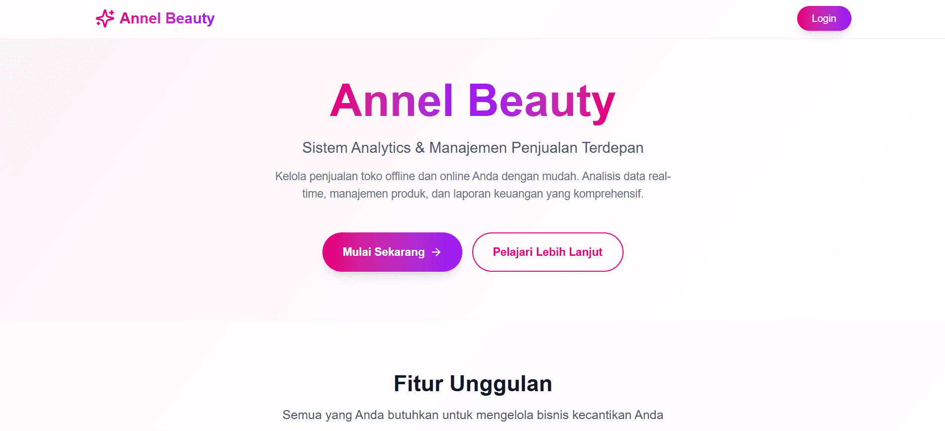 Annel Beauty Analytics Website