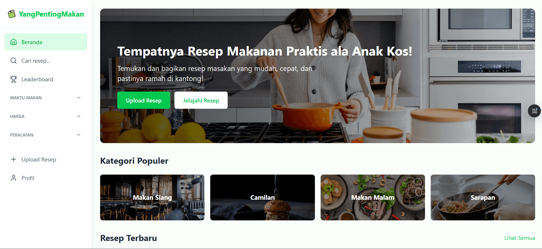 YangPentingMakan – Recipe Sharing